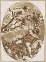KG 01318
<br/>
Venus bestelt wapenrusting voor Aeneas
<br/>
<em>Cavalieri, Giovanni Battista de (ca. 1525-1601)</em>